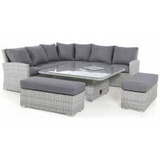 Maze Ascot 10 Seater Outdoor Corner Sofa Set With Rising Table