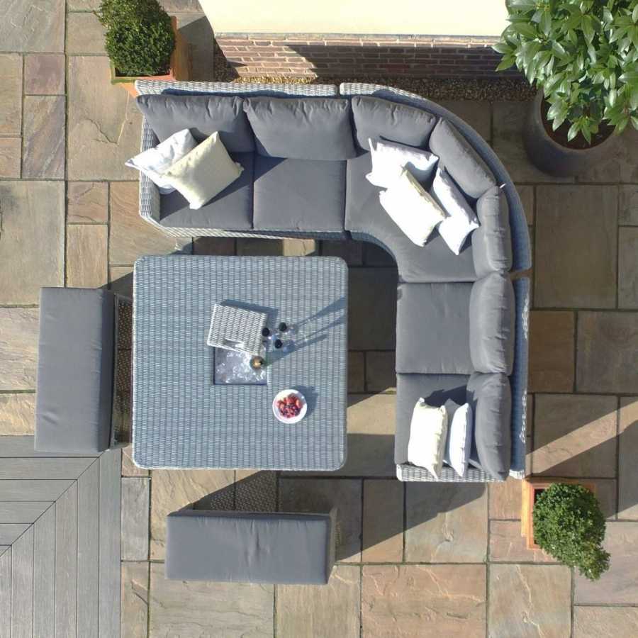 Maze Ascot 10 Seater Outdoor Corner Sofa Set With Rising Table