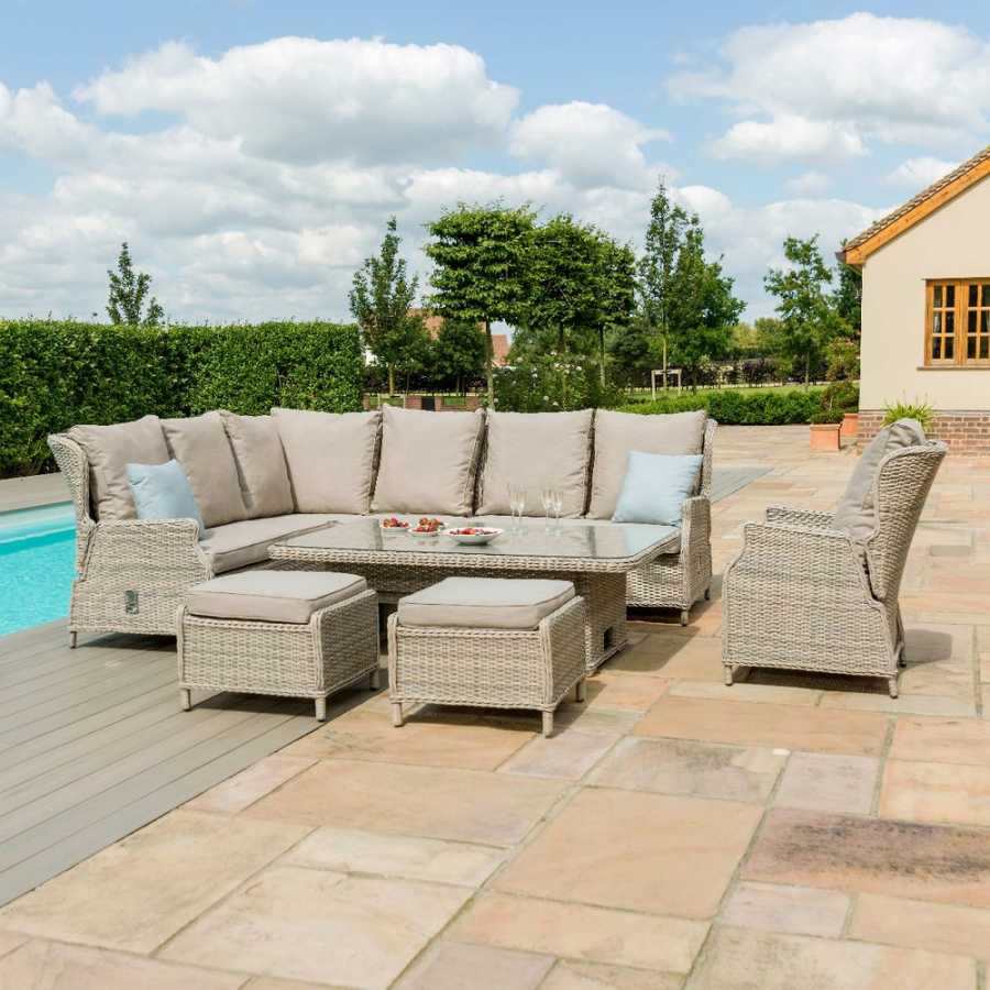 Maze Cotswold Outdoor Corner Sofa Set With Rising Table