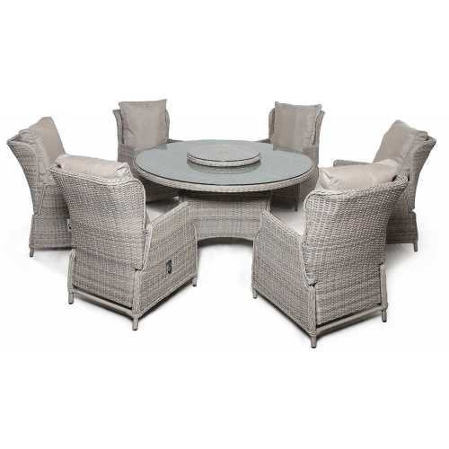 Maze Cotswold 6 Seater Outdoor Dining Set With Lazy Susan