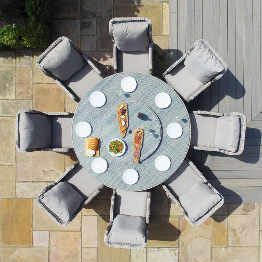 Maze Cotswold 8 Seater Outdoor Dining Set With Lazy Susan