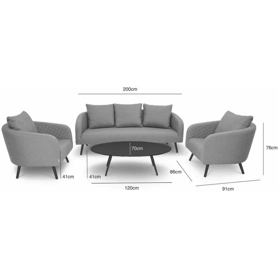 Maze Ambition 5 Seater Outdoor Sofa Set - Flanelle