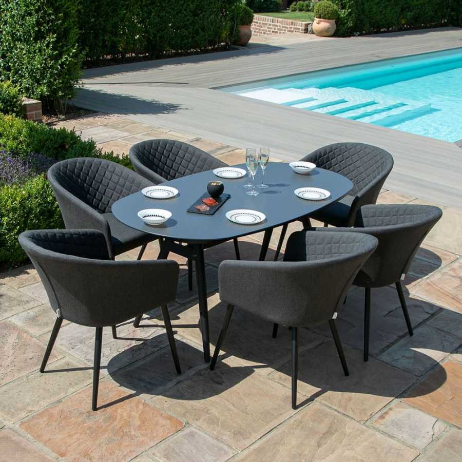 Maze Ambition 6 Seater Outdoor Dining Set - Charcoal