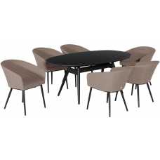 Maze Ambition 6 Seater Outdoor Dining Set - Taupe