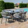 Maze Pebble 6 Seater Outdoor Dining Set - Flanelle