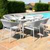 Maze Pebble 6 Seater Outdoor Dining Set - Lead Chine
