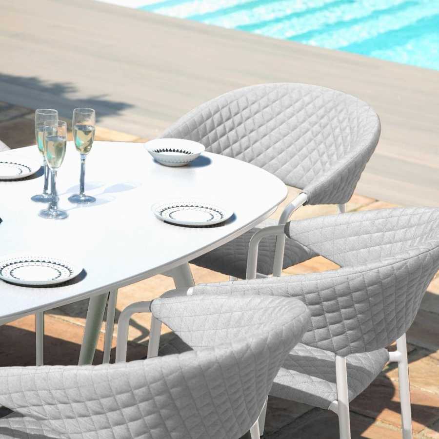 Maze Pebble 6 Seater Outdoor Dining Set - Lead Chine