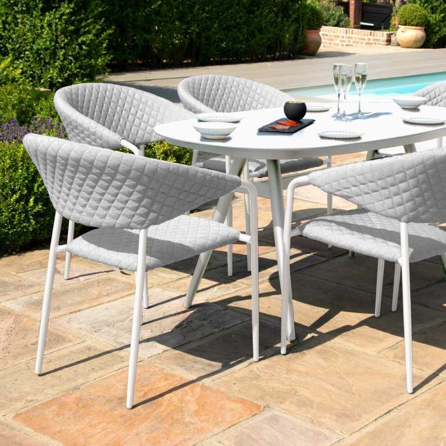 Maze Pebble 6 Seater Outdoor Dining Set - Lead Chine