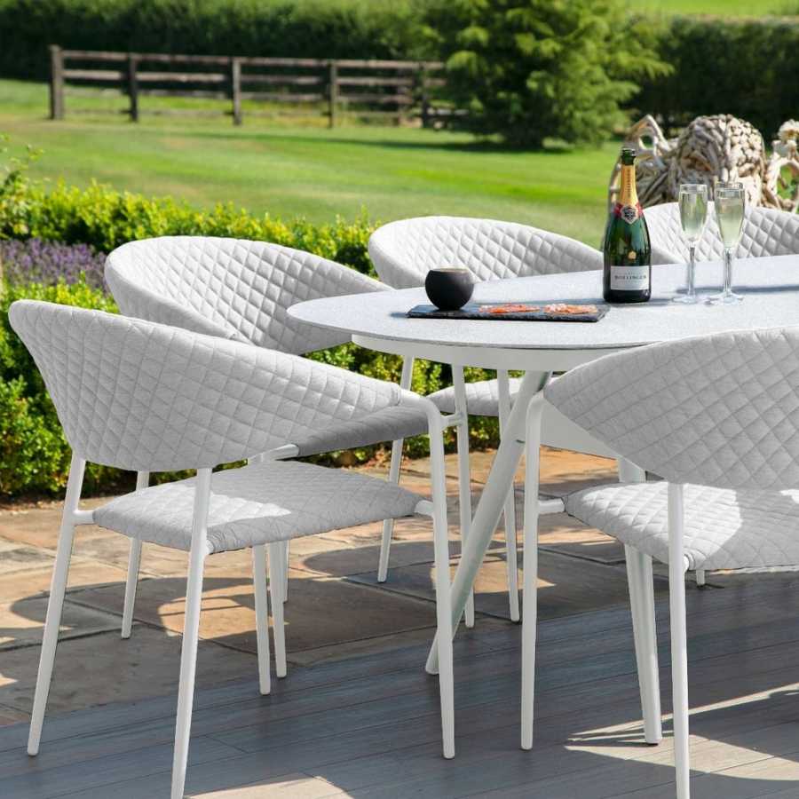 Maze Pebble 6 Seater Outdoor Dining Set - Lead Chine