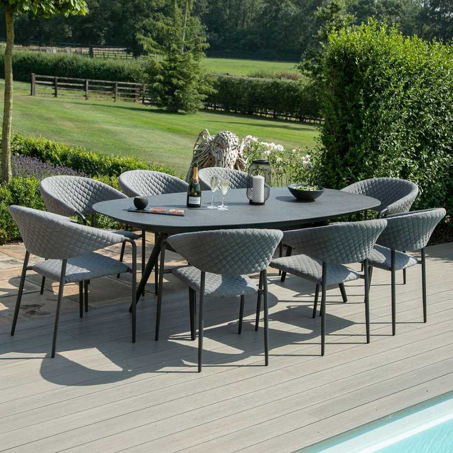 Maze Pebble 8 Seater Outdoor Dining Set - Flanelle