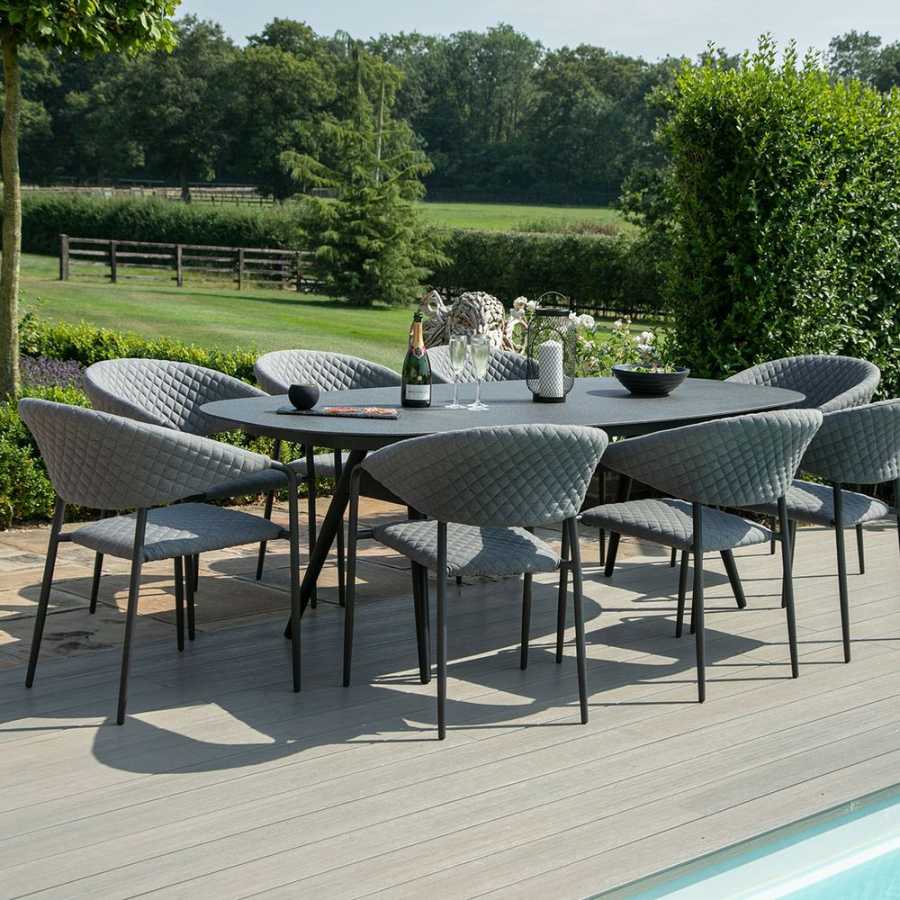 Maze Pebble 8 Seater Outdoor Dining Set - Flanelle