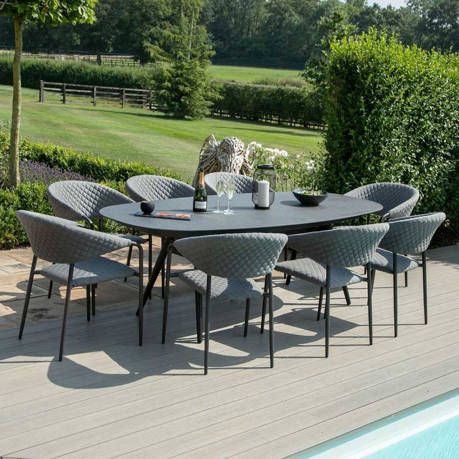 Maze Pebble 8 Seater Outdoor Dining Set - Flanelle