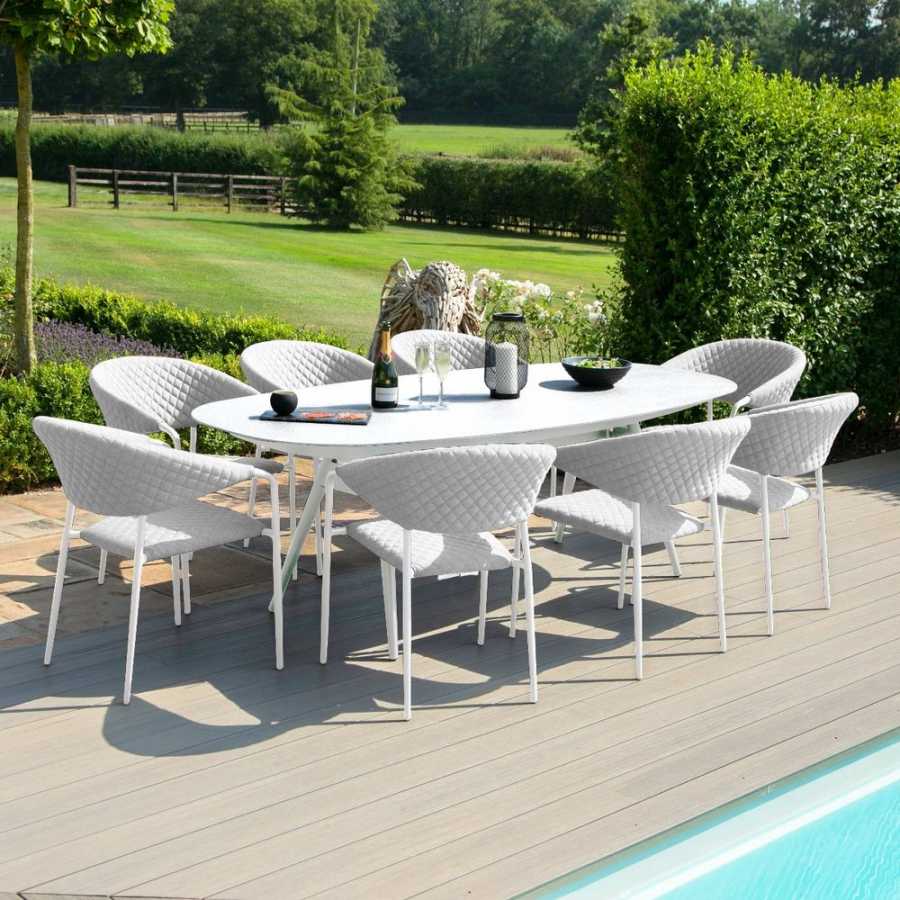 Maze Pebble 8 Seater Outdoor Dining Set - Lead Chine