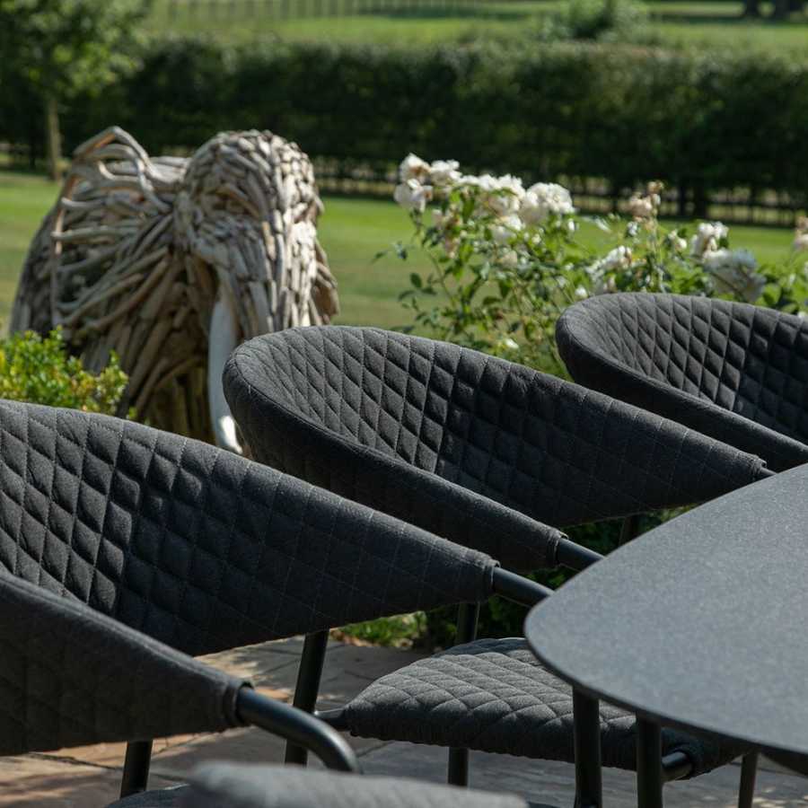 Maze Pebble 8 Seater Outdoor Dining Set - Charcoal