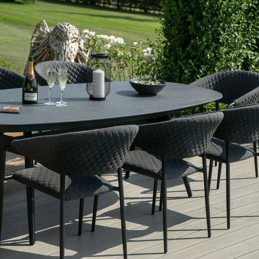 Maze Pebble 8 Seater Outdoor Dining Set - Charcoal