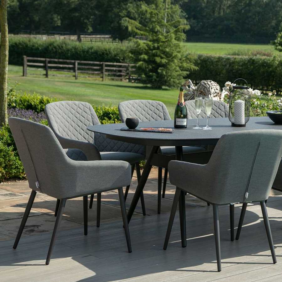 Maze Zest Oval 8 Seater Outdoor Dining Set - Flanelle