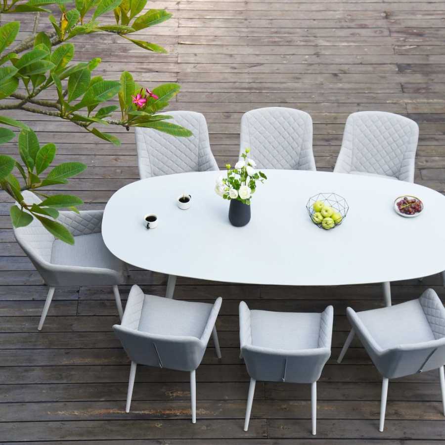 Maze Zest Oval 8 Seater Outdoor Dining Set - Lead Chine