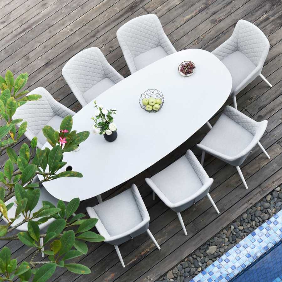 Maze Zest Oval 8 Seater Outdoor Dining Set - Lead Chine