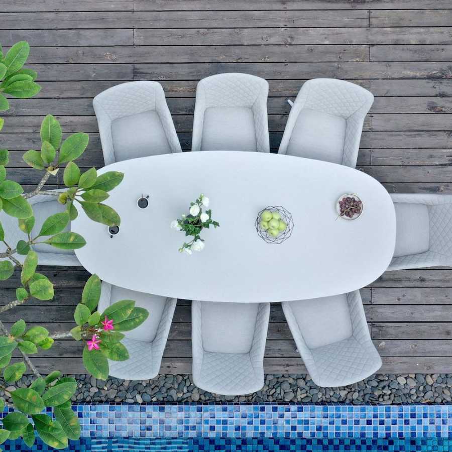 Maze Zest Oval 8 Seater Outdoor Dining Set - Lead Chine