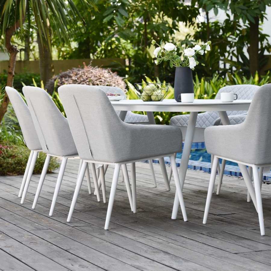 Maze Zest Oval 8 Seater Outdoor Dining Set - Lead Chine