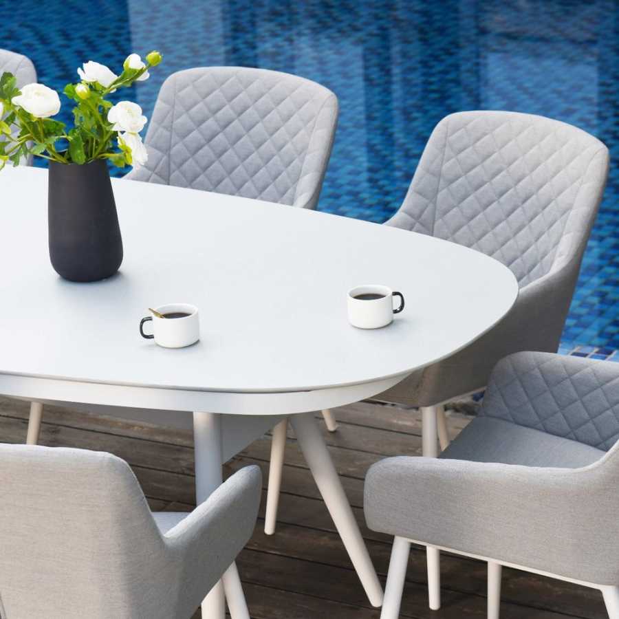 Maze Zest Oval 8 Seater Outdoor Dining Set - Lead Chine