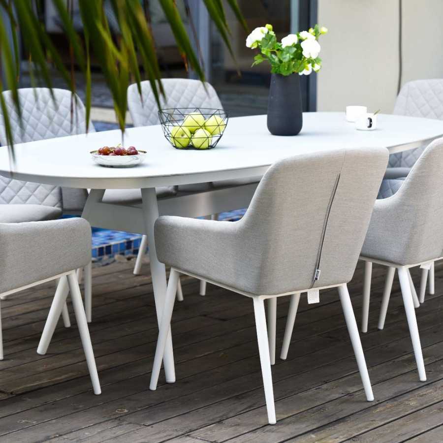 Maze Zest Oval 8 Seater Outdoor Dining Set - Lead Chine