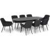 Maze Zest Oval 8 Seater Outdoor Dining Set - Charcoal