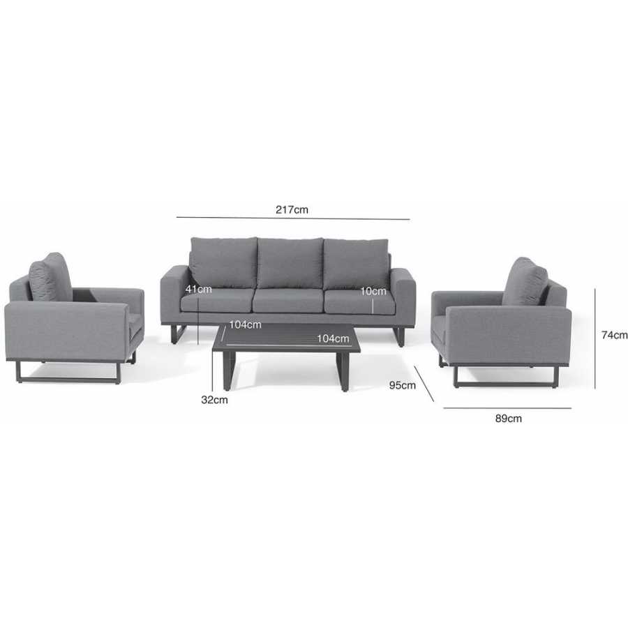 Maze Ethos 5 Seater Outdoor Sofa Set - Flanelle