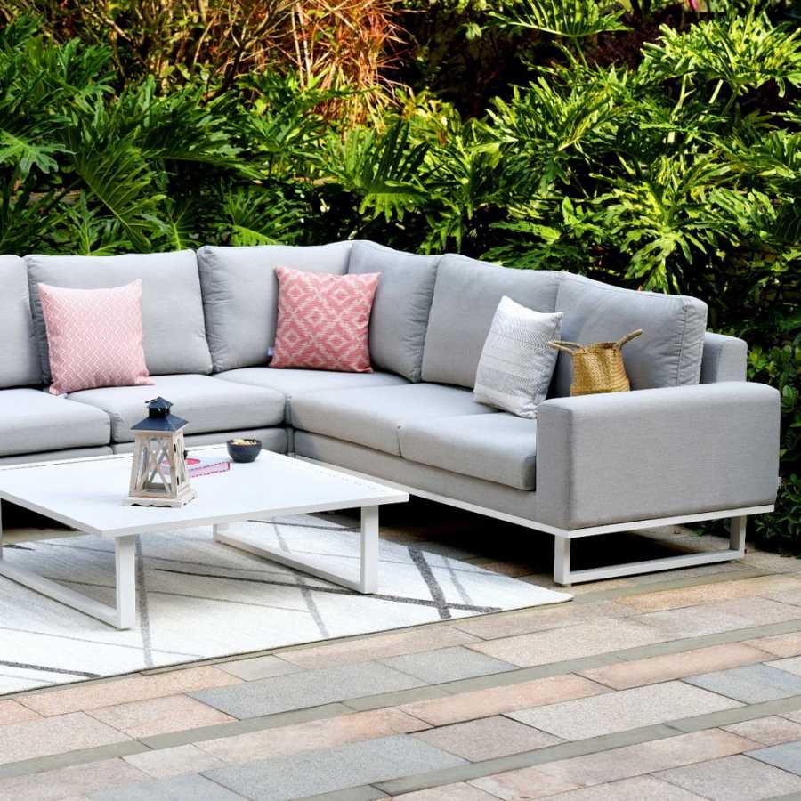 Maze Ethos 6 Seater Outdoor Corner Sofa Set - Lead Chine