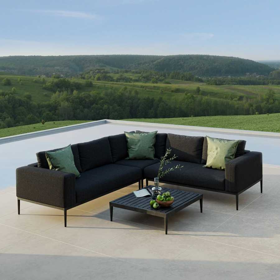 Maze Eve Outdoor Corner Sofa Set - Charcoal