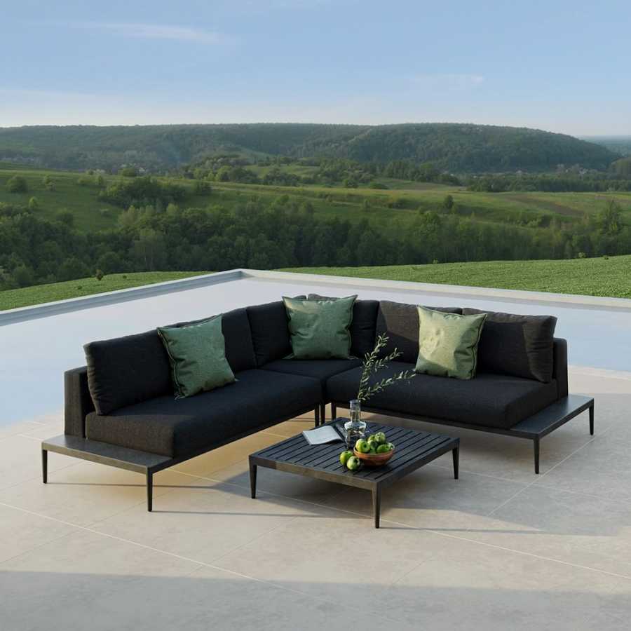 Maze Eve Outdoor Corner Sofa Set - Charcoal