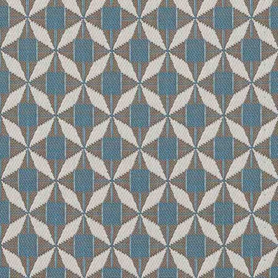 Maze Mosaic Outdoor Footstool - Blue