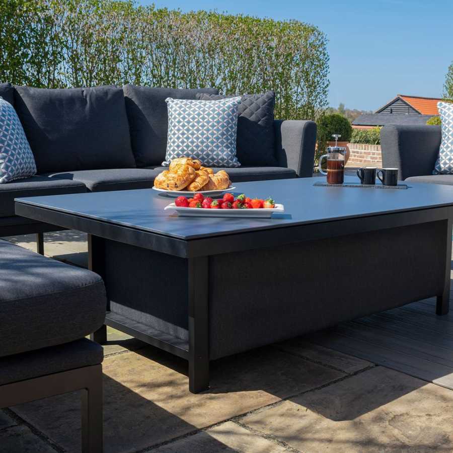 Maze Pulse Outdoor Sofa Set With Rising Table - Charcoal