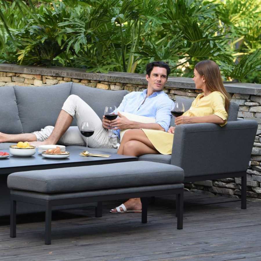 Maze Pulse Left 10 Seater Outdoor Corner Sofa Set With Rising Table - Flanelle