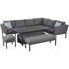 Maze Pulse Left 10 Seater Outdoor Corner Sofa Set With Rising Table - Flanelle