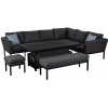 Maze Pulse Left 10 Seater Outdoor Corner Sofa Set With Rising Table - Charcoal