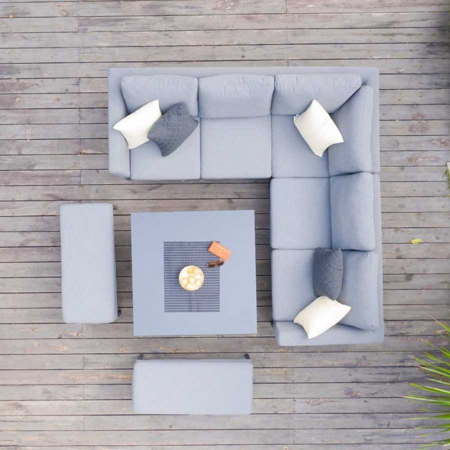 Maze Pulse 9 Seater Outdoor Corner Sofa Set With Rising Table - Flanelle