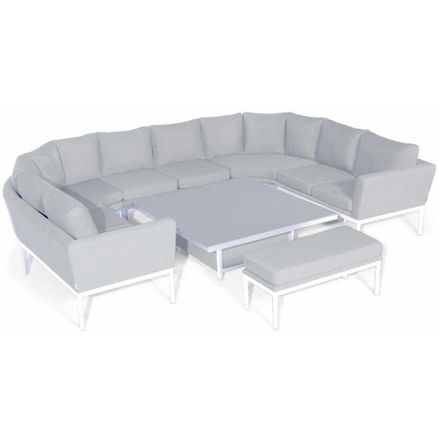 Maze Pulse U-Shaped Outdoor Sofa Set With Rising Table - Lead Chine