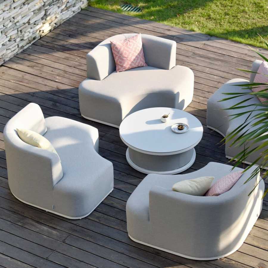 Maze Snug Outdoor Sofa Set With Rising Table - Lead Chine