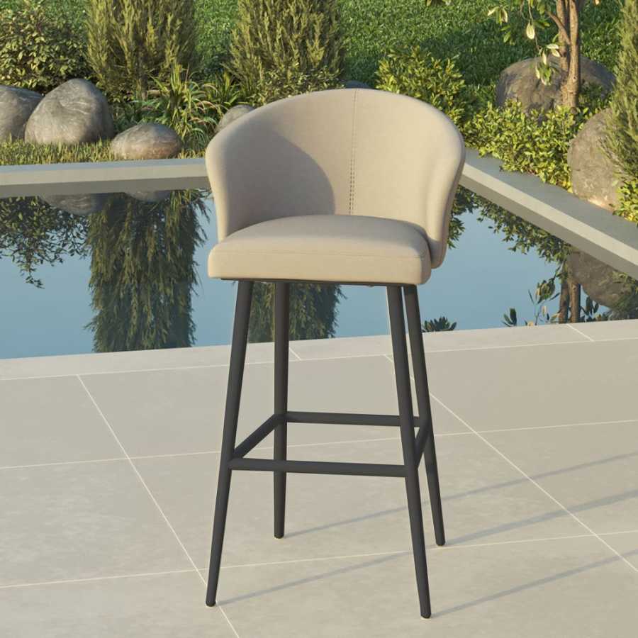 Maze Zen Outdoor Bar Chair - Oatmeal