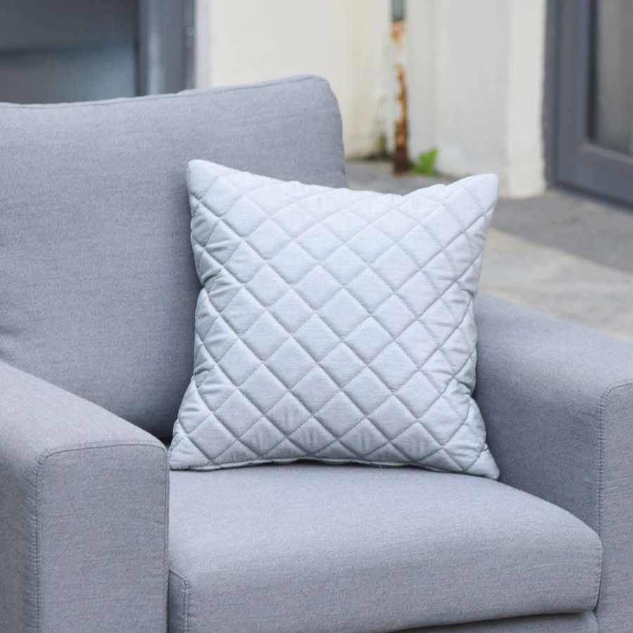 Maze Quilted Outdoor Cushions - Set of 2 - Lead Chine