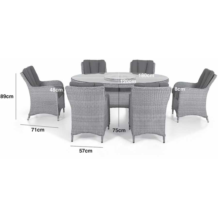 Maze Ascot Oval 6 Seater Outdoor Dining Set