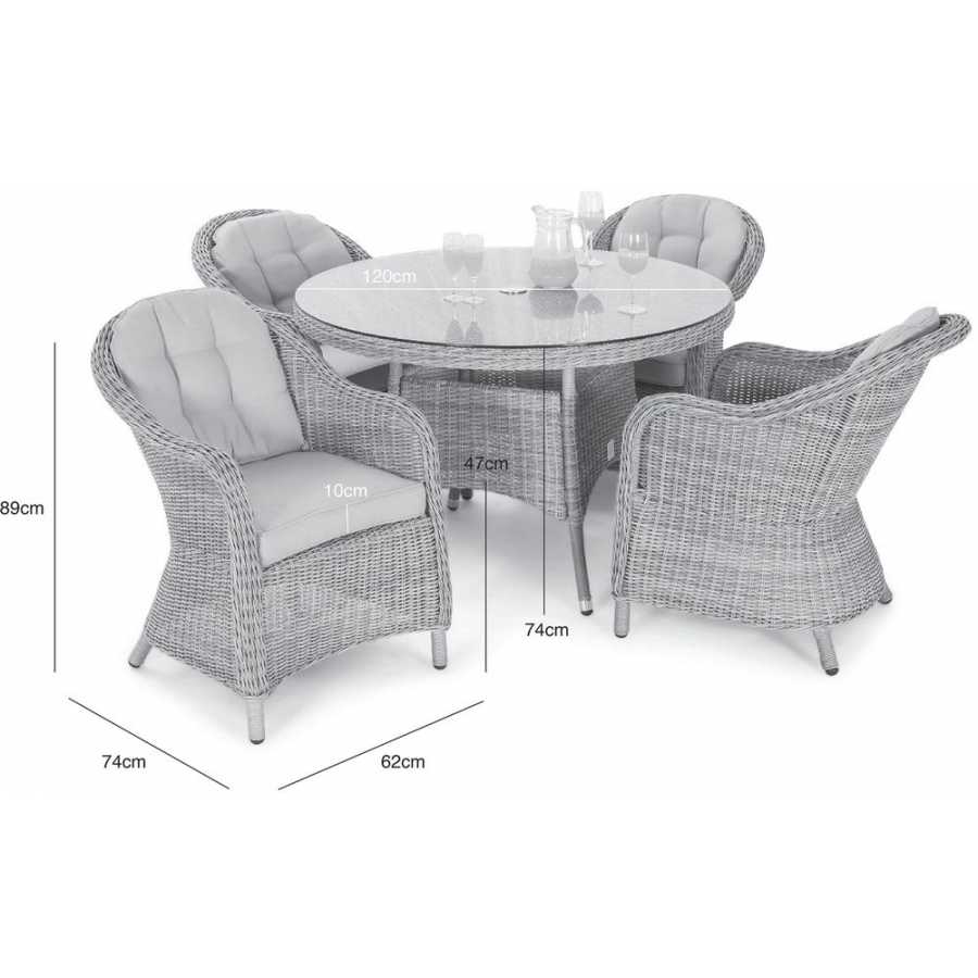 Maze Oxford Heritage 4 Seater Outdoor Dining Set