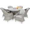 Maze Oxford Heritage Round 6 Seater Outdoor Dining Set With Ice Bucket Table & Lazy Susan