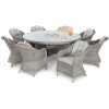 Maze Oxford Heritage Round 8 Seater Outdoor Dining Set With Ice Bucket Table & Lazy Susan