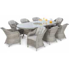 Maze Oxford Heritage Oval 8 Seater Outdoor Dining Set With Ice Bucket Table & Lazy Susan