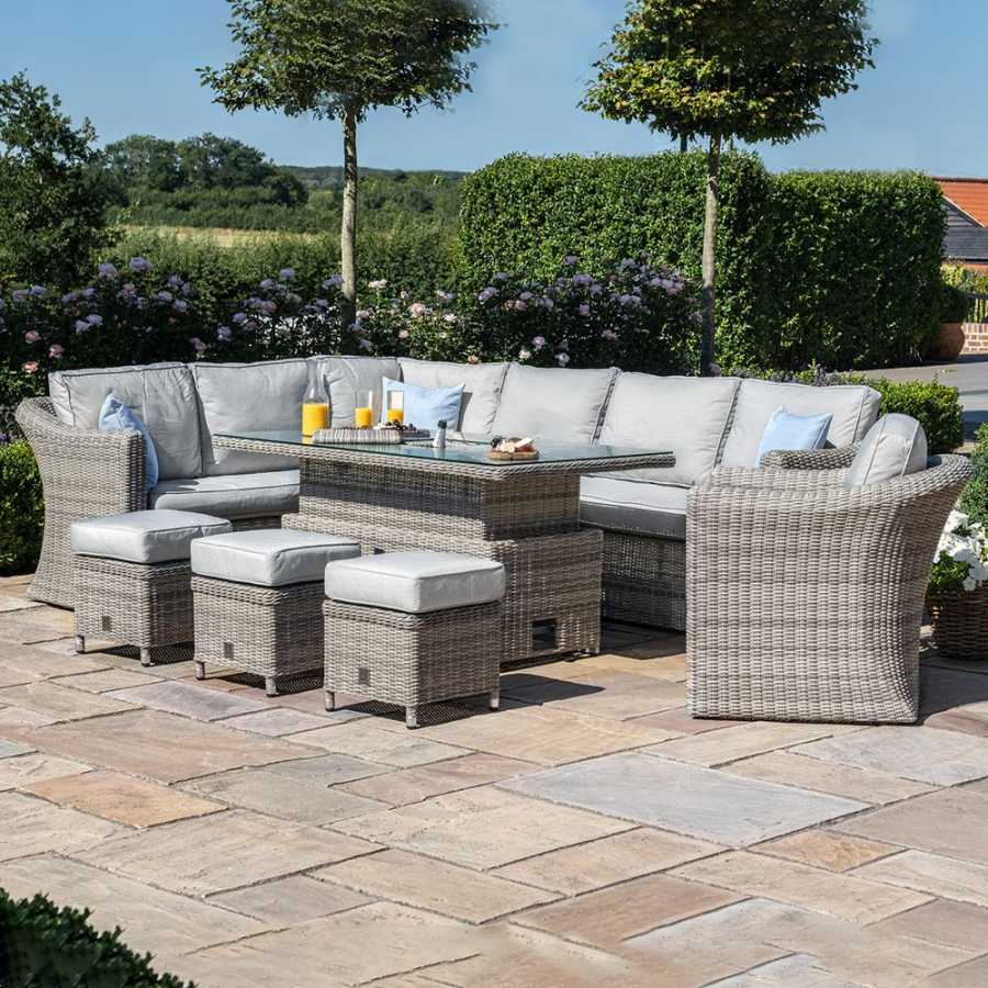 Maze Oxford Deluxe 10 Seater Outdoor Corner Sofa Set With Rising Ice Bucket Table