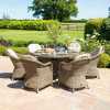 Maze Winchester Heritage Round 6 Seater Outdoor Dining Set With Ice Bucket Table & Lazy Susan