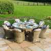 Maze Winchester Heritage Round 8 Seater Outdoor Dining Set With Ice Bucket Table & Lazy Susan