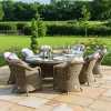 Maze Winchester Heritage Oval 8 Seater Outdoor Dining Set With Ice Bucket Table & Lazy Susan